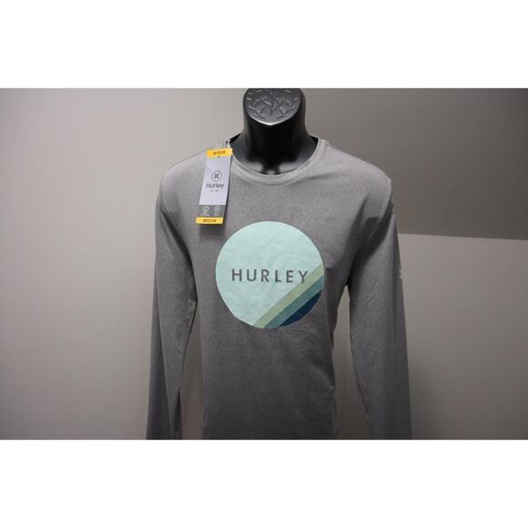 Hurley UV Water Shirt Graphic Surf Beach Long Sleeve Fishing Mens Sz Medium NWT - Picture 1 of 10